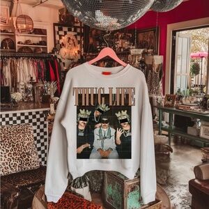 Thug Life MADURO Graphic White Sweatshirt Small-3X
